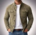 Vintage Single-breasted Jacket Men's Casual Motorcycle Faux Suede Tops